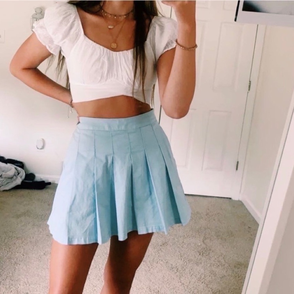 Baby Blue American Eagle Tennis Skirt